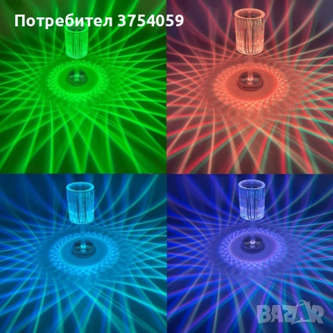 Декоративна настолна лампа с usb кабел и дистанционно., снимка 5 - Настолни лампи - 55201153