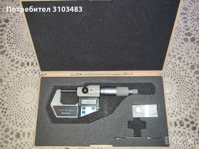 Микрометър Mitutoyo 0-25mm точност 0.001mm