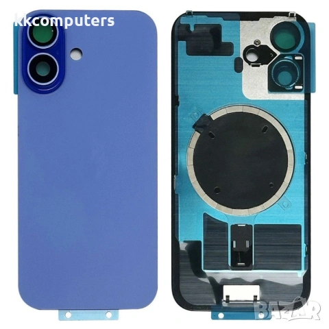 OEM Заден Капак за iPhone 16 Plus с Рамка, Стъкло за Камерата и Магнитен Ринг – 5 цвята, снимка 4 - Резервни части за телефони - 54749884
