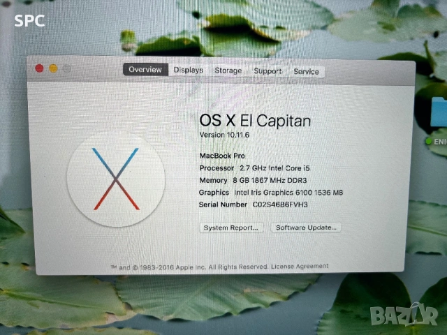Mac book pro 13 intel iris , снимка 4 - Лаптопи за дома - 54586060