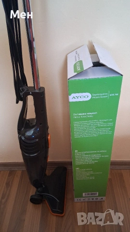 Прахосмукачка вертикална 2в1 AYCO HAVC-230, 600W, 500 мл, HEPA филтър, Циклон, Черен/оранжев, снимка 4 - Прахосмукачки - 54440918