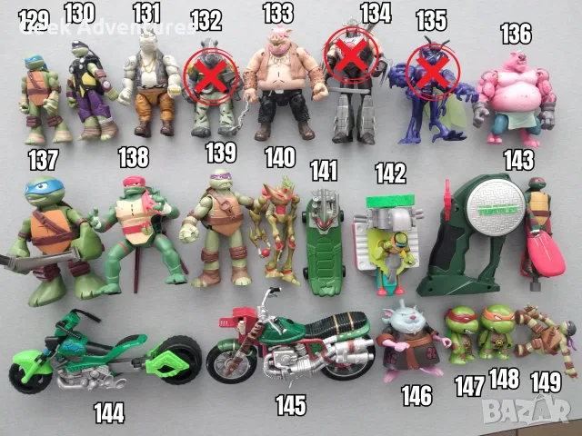 Екшън Фигурки Teenage Mutant Ninja Turtles TMNT Костенурките Нинджа, снимка 8 - Колекции - 47235429