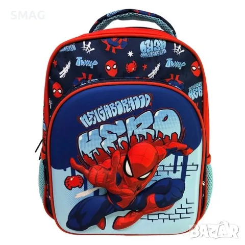 Ученическа раница за момче с 3d дизайн spiderman в синьо и_1252190, снимка 2 - Раници - 55704259