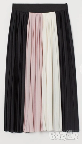 Макси плисирана, разноцветна пола 