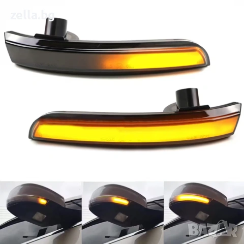 Динамични LED мигачи за странични огледала Ford Focus Mk2 Mk3 Mondeo Mk4 IP67 Plug&Play 10111, снимка 9 - Лед осветление - 54657869