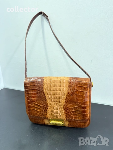 Винтидж дамска чанта от естествена кожа. №8139