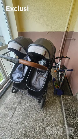 Количка за близнаци Chipolino Duo Smart, снимка 2 - Детски колички - 55420789