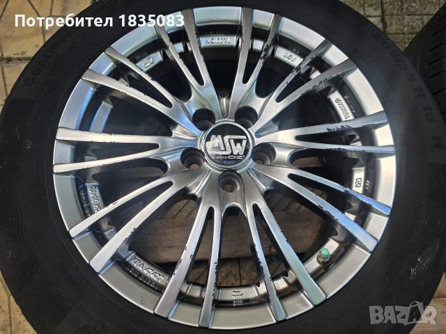 Лети джанти 16ки 5х100 MSW O.Z.Racing + летни гуми 205/55/16 Continental, снимка 4 - Гуми и джанти - 55067586