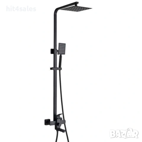 Комплект душ колона, стенен монтаж, двойно управление, керамика, 131-200 мм, черна, снимка 8 - Други стоки за дома - 54072591