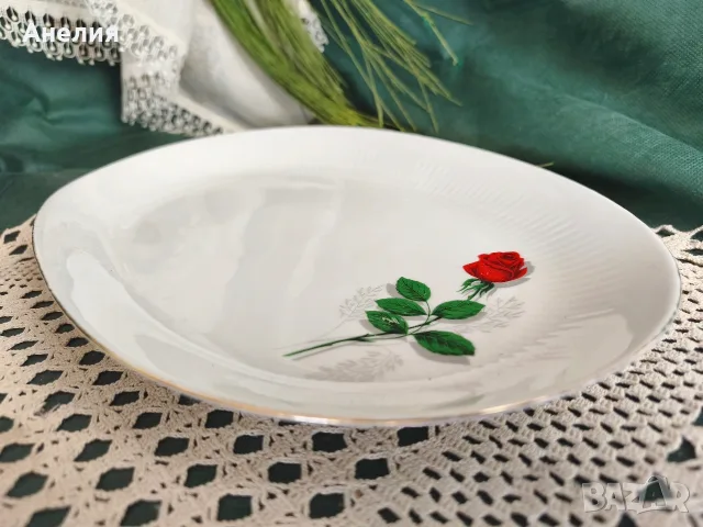 Red rosé Bareuther Bavaria червена роза 🌹 за 6 човека , снимка 9 - Чинии - 55295763