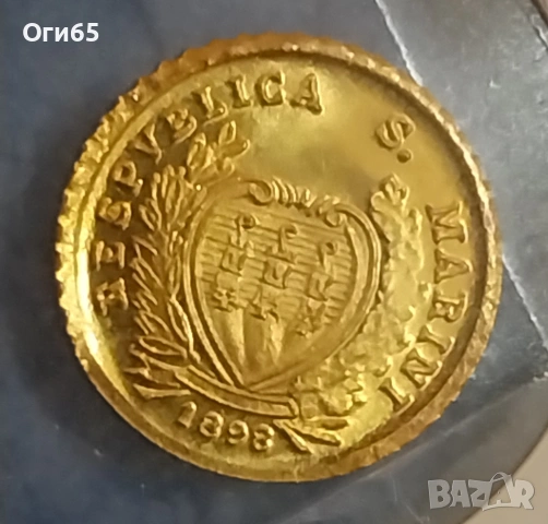 Златна възпоменателна монета репродукция от Италия. Сан Марино. , снимка 2 - Нумизматика и бонистика - 54527386