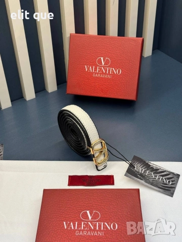 колани от естествена кожа в кутия Valentino garavani 2см, снимка 4 - Колани - 55097765