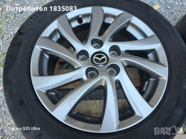 Лети джанти 16ки 5х114.3 Mazda + летни гуми 205/55/16, снимка 4 - Гуми и джанти - 54691692