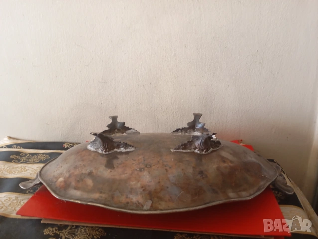 посребрена фруктиера арт деко, снимка 7 - Антикварни и старинни предмети - 54253311