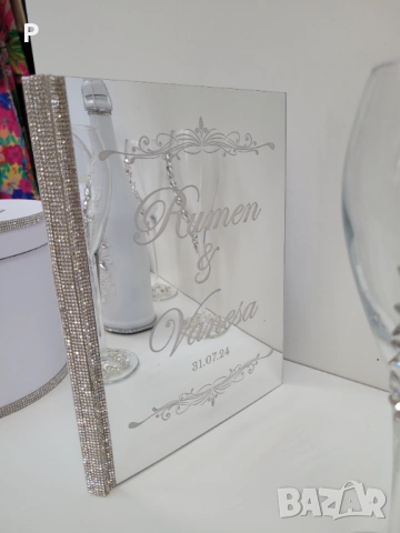 Изработка на сватбени аксесоари(книга,кутия за пари , кошница , букет , снимка 14 - Сватбени аксесоари - 54109704