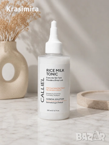CALLIEL Rice Milk Tonic 200 ml – Тоник с Оризово Мляко и Ниацинамид за Освежаване на Кожата