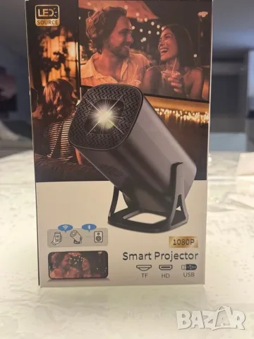 Мини проектор 4K, фино покритие, 22000L, Wifi 6, мобилен, 270°, снимка 2 - Плейъри, домашно кино, прожектори - 55332752