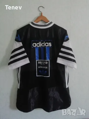 Vintage Adidas The Brand With The Three Stripes оригинална мъжка тениска фланелка ретро от 90те , снимка 2 - Тениски - 49579066