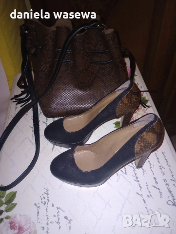 лот от чанта и обувки , снимка 2 - Дамски обувки на ток - 54162171