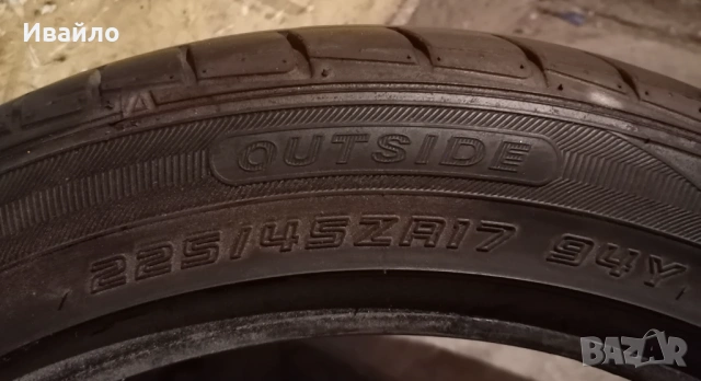 Продавам 1 брой летна гума 225.45.17 дот 2021 Falken, снимка 2 - Гуми и джанти - 54438398