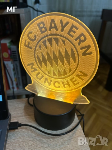 Декоративна/нощна лампа BAYERN Munhen, снимка 2 - Настолни лампи - 54160093