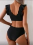 Нов дамски черен бански комплект Горнище и долнище М размер , снимка 4