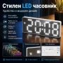 Модерен LED електронен LED настолен часовник на ток за детска спалня офис дигитален големи цифри, снимка 1