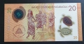 Никарагуа.
20 кордоба.
2019 година.
UNC.
Полимер., снимка 1