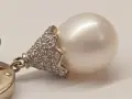 Руско злато. Обеци с брилианти. , снимка 9