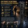 Професионален мощен електрошок кучегон LED фенер за самоотбрана охрана жени самозащита акумулаторен, снимка 3