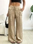 Дамски панталон - златист, снимка 1
