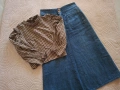 Дънкова пола и топ Zara XS / S, снимка 5