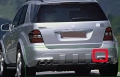 Капачка задна броня за кука теглич Mercedes ML W164 2005-2009 АМГ броня, снимка 1