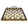Шах, дама и табла 3 в 1, фурнир, 49.5х49 см,фигури 5 - 9 см , снимка 1