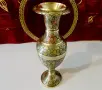 Бронзова ваза 32 см.,цветен клетъчен емайл. , снимка 1