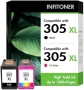 Нови HP 305XL Съвместими Мастилени Касети Черна + Цветна 2 броя Комплект мастило за принтер печат, снимка 1