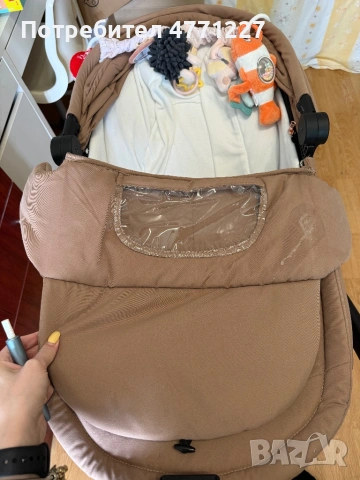 LORELLI Premium Комбинирана количка 3в1 BIANCA BEIGE WARM, снимка 6 - Детски колички - 54783302