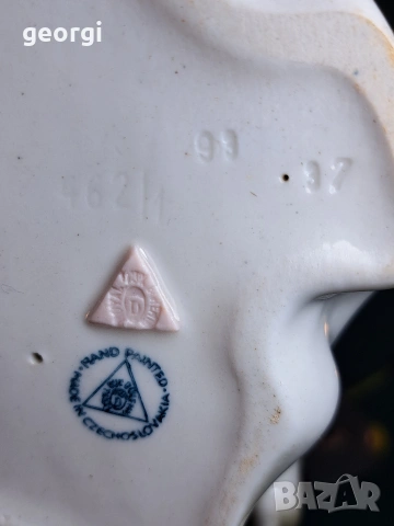 порцеланова статуетка Royal Dux Czechoslovakia елен , снимка 14 - Статуетки - 54175198