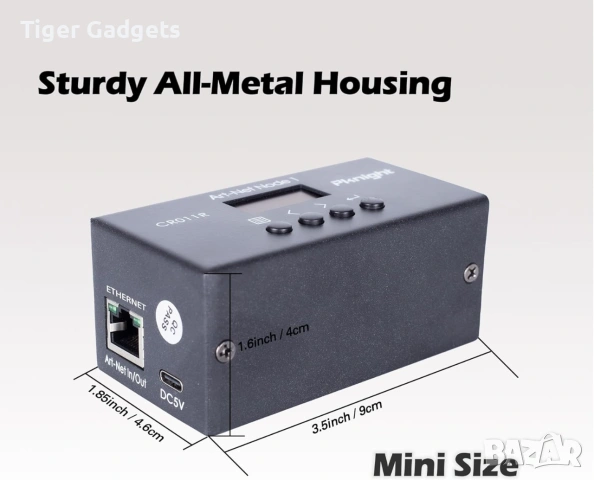 Pknight ArtNet DMX Ethernet Controller CR001R – Art-Net към DMX512 интерфейс, 1 Universe, двупосочен, снимка 5 - Други - 54958512