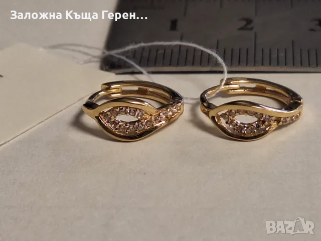 Златни обеци 1,42гр., снимка 2 - Обеци - 55525925