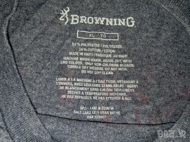 2 броя - Browning  (XL) и (XXL) мъжка спортна блуза и тениска, снимка 5 - Спортни дрехи, екипи - 51697027