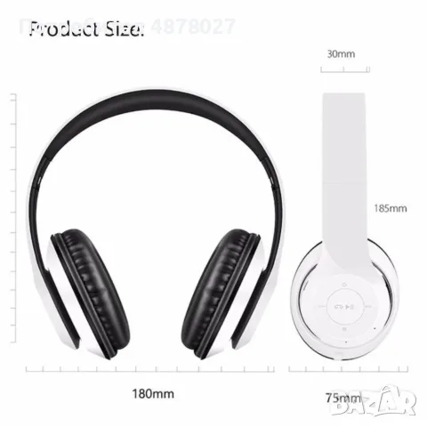 Безжични Bluetooth слушалки P47, Bluetooth 4.2+EDR, Вграден микрофон, MicroSD слот, MP3 плеър, снимка 9 - Bluetooth слушалки - 55660912