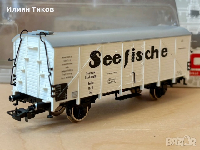 Товарен вагон PIKO 54540 Seefischkühlwagen HO влак, влакче, снимка 6 - Влакчета, самолети, хеликоптери - 54789287