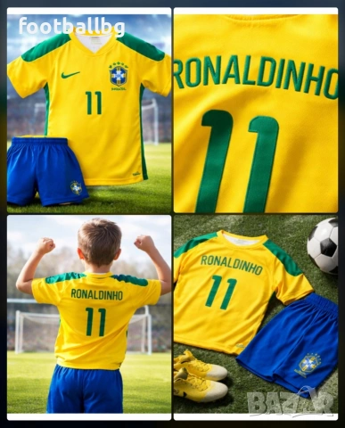 RONALDINHO 💛⚽️ детско юношески футболни екипи РЕТРО екипи , снимка 2 - Футбол - 37415141
