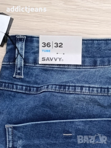 Мъжки дънки Savvy Denim размер 36, снимка 7 - Дънки - 54878104
