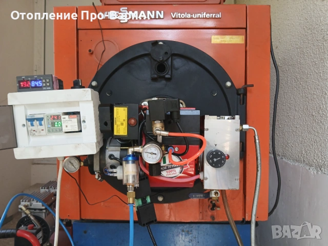 Ново: Чугунен котел VIESMANN 47 KW (+горелка) на отработено масло, снимка 2 - Отоплителни печки - 54109649