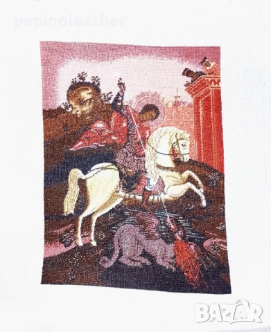 Оригинален Вилеров гоблен на Свети Георги, снимка 2 - Гоблени - 54172091