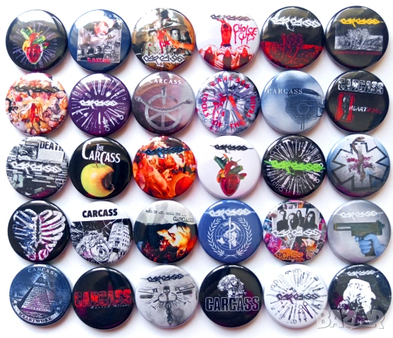 Значки на Death Metal бандите Napalm Death Impaled Nazarine Deicide Bolthrower Carcass Beherit, снимка 2 - Колекции - 50064408