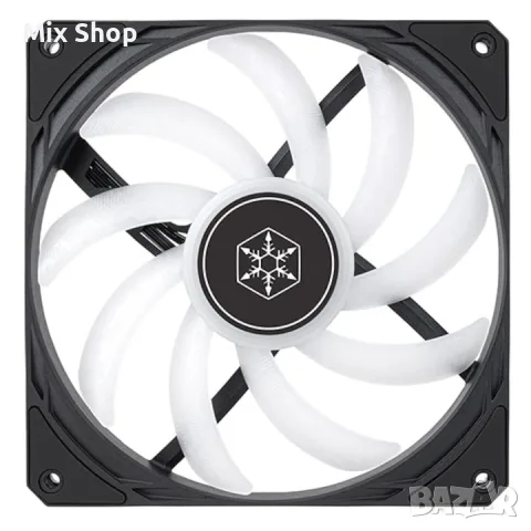 Нов Silverstone PC вентилатор 14см, черен, многоцветно осветление, 1 бр., снимка 2 - Друга електроника - 55492049