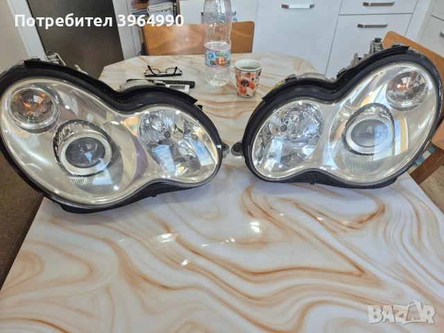Кристални Оригинални КСЕНОНОВИ фарове BOSCH за Мерцедес С клас W203 фейстлифт 